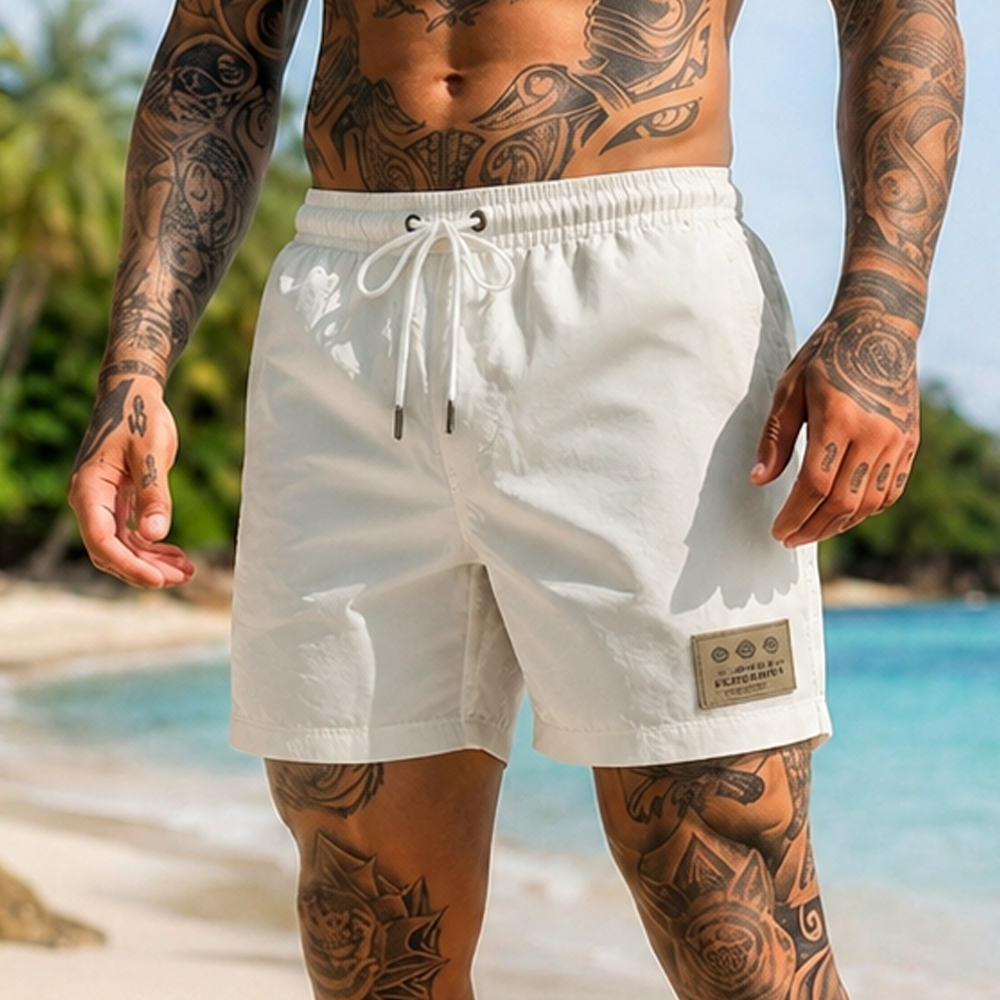 Мъжки бански Burberry Clasic White Shorts